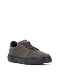 dunkelgraue Wildleder niedrige Sneakers von Hogan