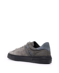 dunkelgraue Wildleder niedrige Sneakers von Hogan