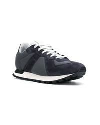 dunkelgraue Wildleder niedrige Sneakers von Maison Margiela