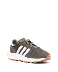 dunkelgraue Wildleder niedrige Sneakers von adidas