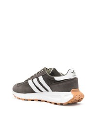 dunkelgraue Wildleder niedrige Sneakers von adidas