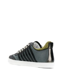 dunkelgraue Wildleder niedrige Sneakers von DSQUARED2