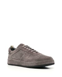 dunkelgraue Wildleder niedrige Sneakers von Officine Creative