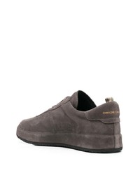 dunkelgraue Wildleder niedrige Sneakers von Officine Creative