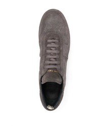 dunkelgraue Wildleder niedrige Sneakers von Officine Creative