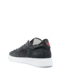 dunkelgraue Wildleder niedrige Sneakers von Kiton