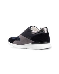 dunkelgraue Wildleder niedrige Sneakers von Emporio Armani