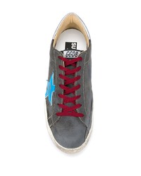 dunkelgraue Wildleder niedrige Sneakers von Golden Goose