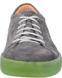 dunkelgraue Wildleder niedrige Sneakers von Think