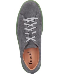 dunkelgraue Wildleder niedrige Sneakers von Think