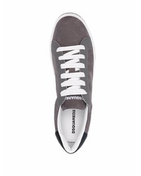 dunkelgraue Wildleder niedrige Sneakers von DSQUARED2