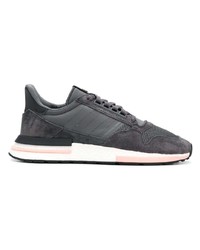 dunkelgraue Wildleder niedrige Sneakers von adidas