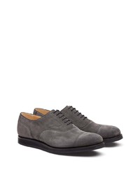 dunkelgraue Wildleder Oxford Schuhe von Church's