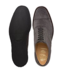 dunkelgraue Wildleder Oxford Schuhe von Church's