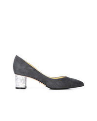 dunkelgraue Wildleder Pumps von Sarah Flint