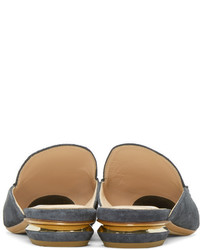 dunkelgraue Wildleder Slipper von Nicholas Kirkwood