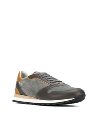 dunkelgraue Wildleder Sportschuhe von Brunello Cucinelli