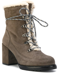 dunkelgraue Wildleder Stiefeletten von Stuart Weitzman