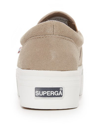 dunkelgraue Wildleder Turnschuhe von Superga