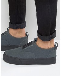 dunkelgraue Wildleder Turnschuhe von Asos