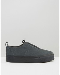 dunkelgraue Wildleder Turnschuhe von Asos