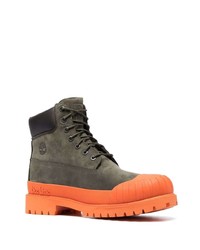 dunkelgraue Wildlederarbeitsstiefel von Timberland