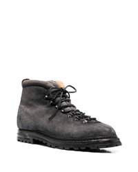 dunkelgraue Wildlederarbeitsstiefel von Officine Creative