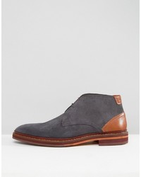 dunkelgraue Wildlederstiefel von Ted Baker