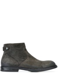 dunkelgraue Wildlederstiefel von Pantanetti