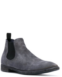 dunkelgraue Wildlederstiefel von Officine Creative