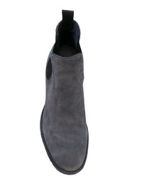 dunkelgraue Wildlederstiefel von Officine Creative