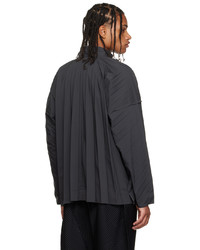 dunkelgraue Windjacke von Homme Plissé Issey Miyake