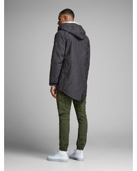 dunkelgraue Windjacke von Jack & Jones