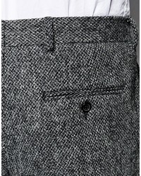 dunkelgraue Wollanzughose von Asos