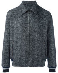 dunkelgraue Wollbomberjacke von Lanvin