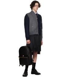 dunkelgraue Wollbomberjacke von Thom Browne