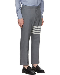 dunkelgraue Wollchinohose von Thom Browne