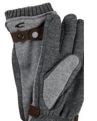 dunkelgraue Wollhandschuhe von camel active