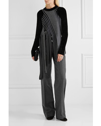 dunkelgraue Wollweite hose von Jason Wu