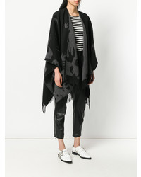 dunkelgrauer bedruckter Poncho von McQ Alexander McQueen