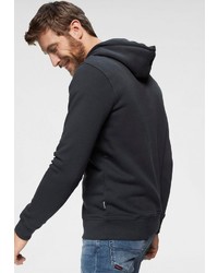 dunkelgrauer bedruckter Pullover mit einem Kapuze von Jack & Jones