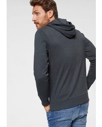 dunkelgrauer bedruckter Pullover mit einem Kapuze von Jack & Jones