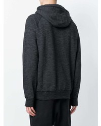 dunkelgrauer bedruckter Pullover mit einem Kapuze von Nike