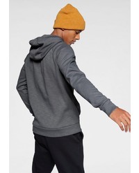 dunkelgrauer bedruckter Pullover mit einem Kapuze von Nike Sportswear