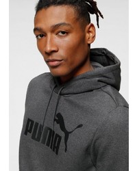 dunkelgrauer bedruckter Pullover mit einem Kapuze von Puma