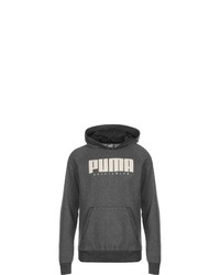 dunkelgrauer bedruckter Pullover mit einem Kapuze von Puma