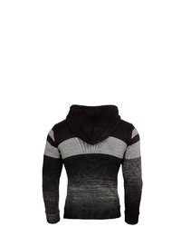 dunkelgrauer bedruckter Pullover mit einem Kapuze von RUSTY NEAL