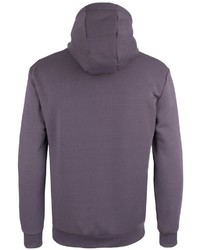 dunkelgrauer bedruckter Pullover mit einem Kapuze von SOULSTAR