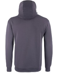 dunkelgrauer bedruckter Pullover mit einem Kapuze von SOULSTAR