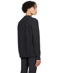 dunkelgrauer bedruckter Pullover mit einem Rundhalsausschnitt von Givenchy